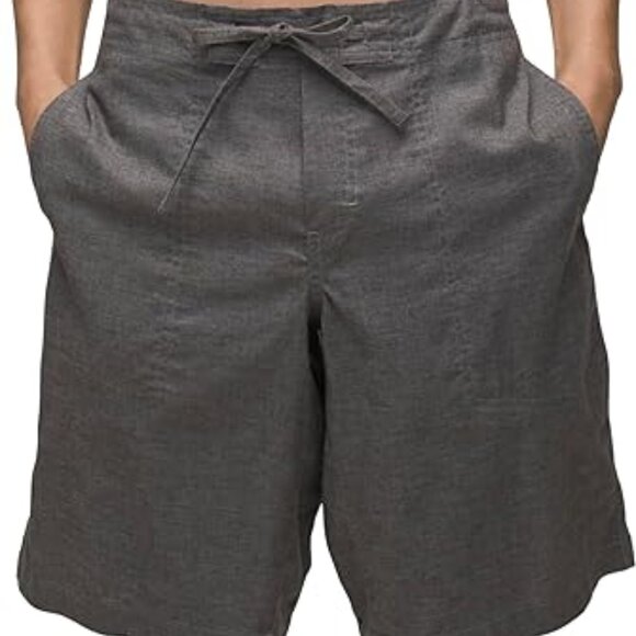 PrAna Sutra Men’s Shorts Size Hemp Drawstring Waist XXL Dark Gray